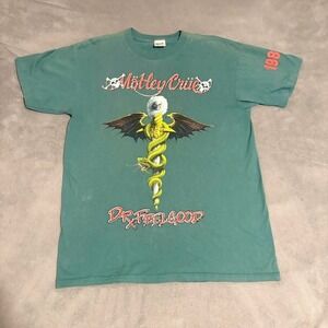 1989 Mötley Crüe Dr. Feelgood‎ Tour Tee Teal L/XL